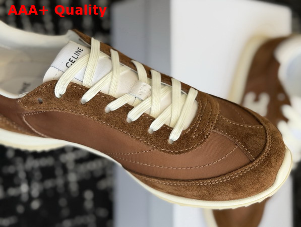 Celine Racer Sneaker in Nylon Suede Calfskin and Calfskin Sahara Replica