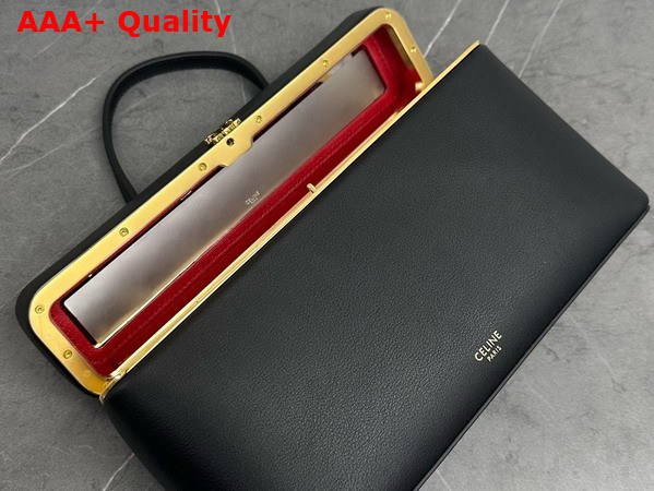 Celine Rectangle in Supple Calfskin Black Replica