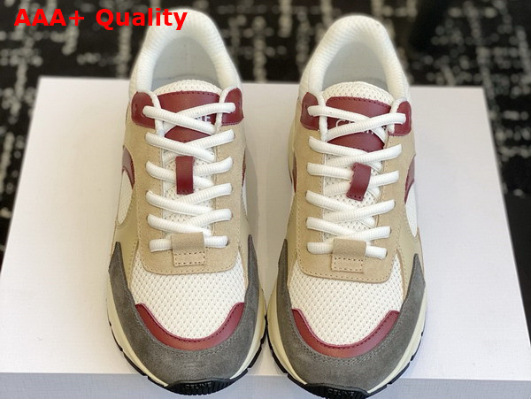 Celine Runner Cr 03 Low Lace Up Sneaker in Mesh Suede Calfskin and Calfskin Multicolor Replica