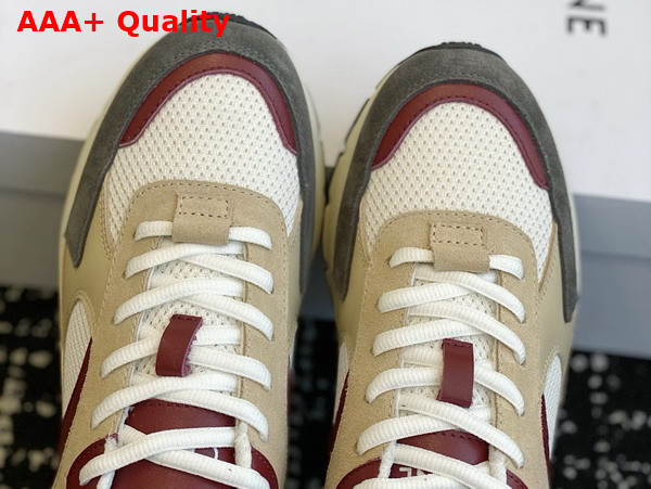 Celine Runner Cr 03 Low Lace Up Sneaker in Mesh Suede Calfskin and Calfskin Multicolor Replica
