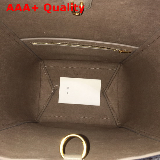 Celine Sangle Bucket Bag in Grey Soft Grained Calfskin Replica