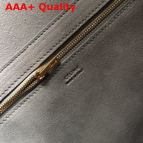 Celine Sangle Bucket Bag in Medium Grey Soft Grained Calfskin Replica