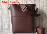 Celine Sangle Bucket Bag in Natural Calfskin Light Burgundy Replica