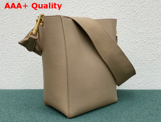 Celine Sangle Small Bucket Bag in Dark Beige Soft Grained Calfskin Replica