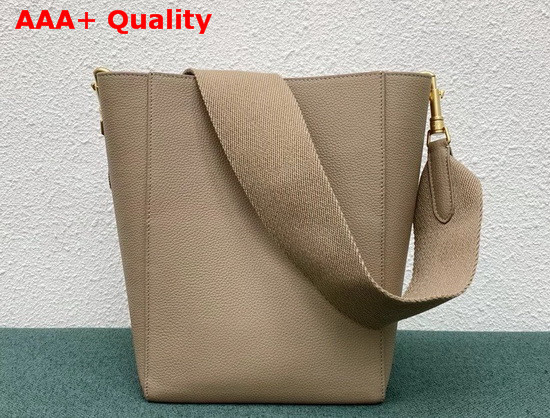 Celine Sangle Small Bucket Bag in Dark Beige Soft Grained Calfskin Replica