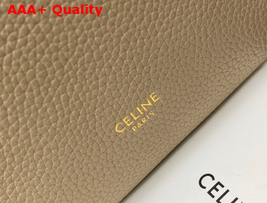 Celine Sangle Small Bucket Bag in Dark Beige Soft Grained Calfskin Replica