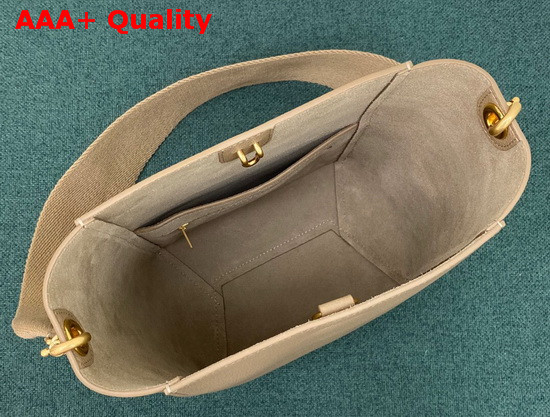Celine Sangle Small Bucket Bag in Dark Beige Soft Grained Calfskin Replica