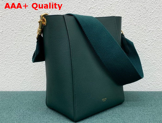 Celine Sangle Small Bucket Bag in Malachite Soft Grained Calfskin Replica