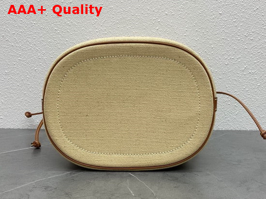 Celine Seau Marin in Textile and Calfskin Natural Tan Replica