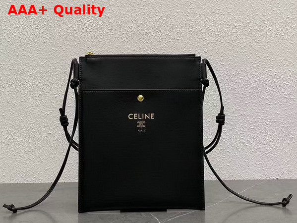 Celine Sharp Pouch in Black Smooth Lambskin Replica