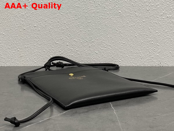 Celine Sharp Pouch in Black Smooth Lambskin Replica