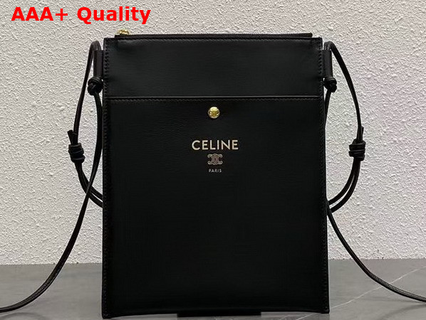 Celine Sharp Pouch in Black Smooth Lambskin Replica