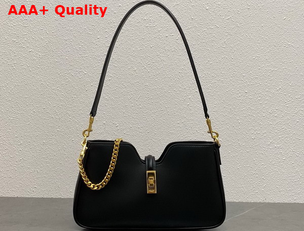 Celine Shoulder Camille 16 Soft in Smooth Calfskin Black Replica