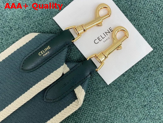 Celine Small 16 Bag in Amazone Satinated Calfskin with Long Strap in Textile and Calfskin Replica