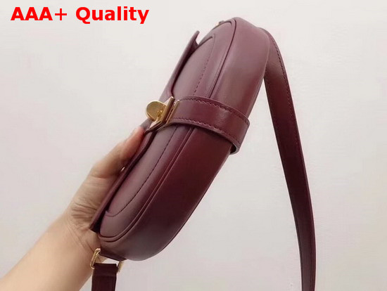 Celine Small Besace 16 Bag in Light Burgundy Satinated Calfskin Replica