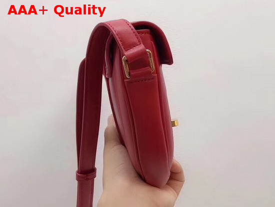 Celine Small Besace 16 Bag in Red Satinated Calfskin Replica