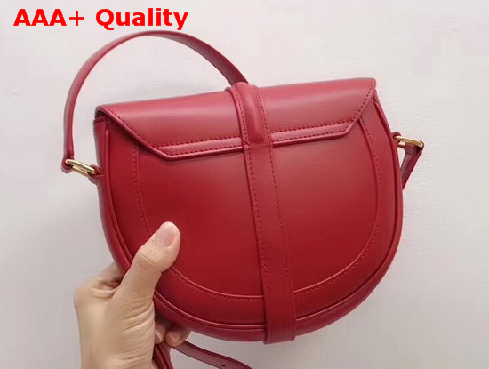 Celine Small Besace 16 Bag in Red Satinated Calfskin Replica