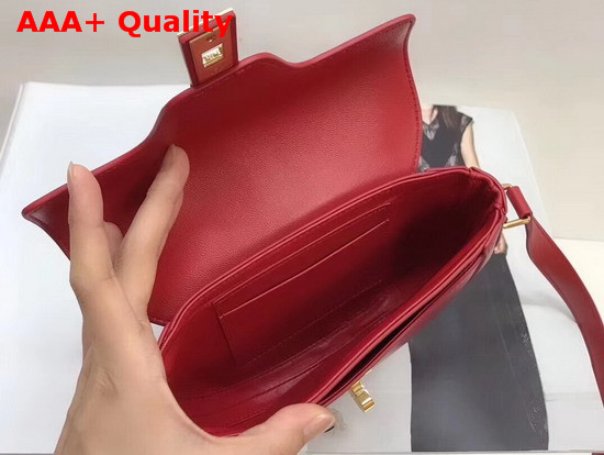 Celine Small Besace 16 Bag in Red Satinated Calfskin Replica