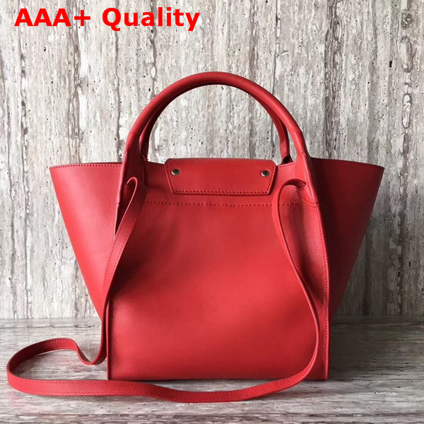 Celine Small Big Bag in Red Smooth Calfskin Replica