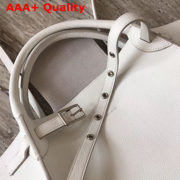 Celine Small Big Bag in White Grained Calfskin Replica
