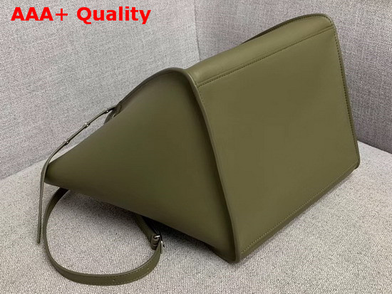Celine Small Big Bag with Long Strap in Army Green Smooth Calfskin Replica