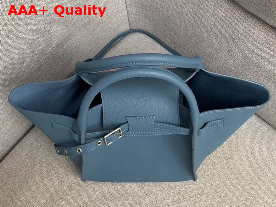 Celine Small Big Bag with Long Strap in Light Blue Supple Grained Calfskin Replica