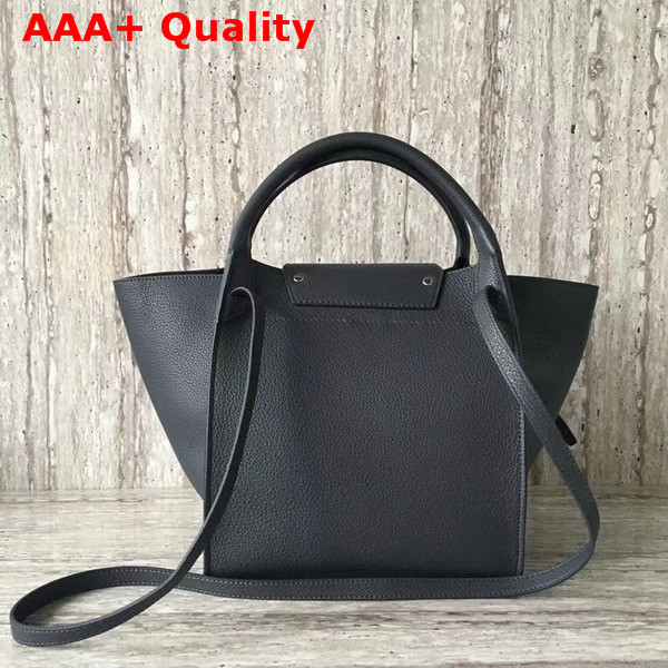 Celine Small Big Bag with Long Strap in Supple Grained Calfskin Anthracite Replica