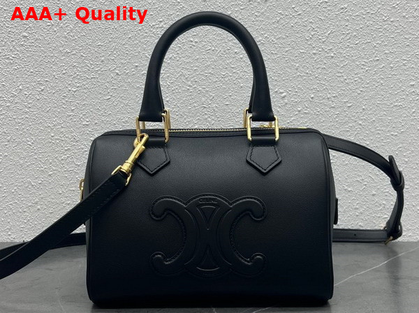 Celine Small Boston Cuir Triomphe in Smooth Calfskin Black Replica