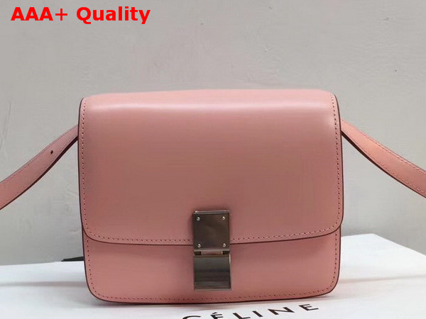 Celine Small Box Bag in Light Pink Box Leather Replica