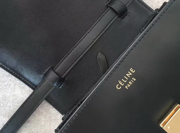 Celine Small Box Black Smooth Calfskin For Sale
