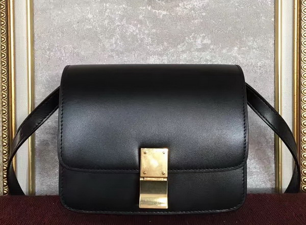 Celine Small Box Black Smooth Calfskin For Sale