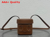 Celine Small Box Cuir Triomphe in Smooth Calfskin Tan Replica
