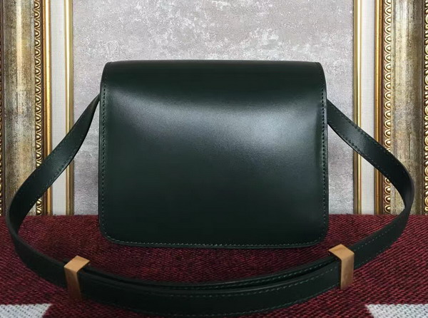 Celine Small Box Green Smooth Calfskin For Sale