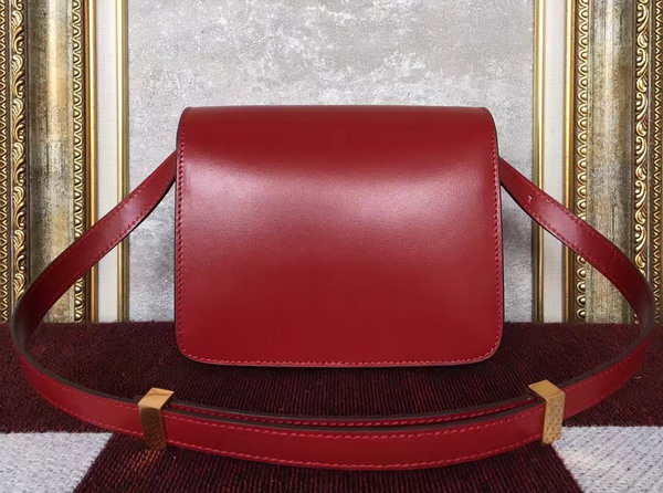 Celine Small Box Red Smooth Calfskin For Sale