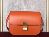 Celine Small Box in Orange Smooth Calf Leather For Sale