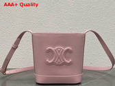 Celine Small Bucket Cuir Triomphe in Smooth Calfskin Light Pink Replica