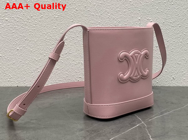 Celine Small Bucket Cuir Triomphe in Smooth Calfskin Light Pink Replica