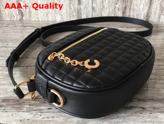 Celine Small C Charm Bag in Black Quilted Calfskin Replica
