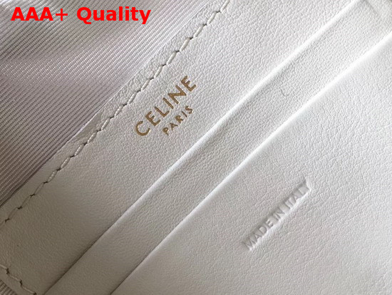 Celine Small C Charm Bag in White Quilted Calfskin Replica