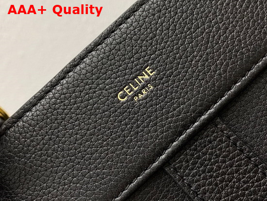 Celine Small Cabas De France in Black Grained Calfskin Replica