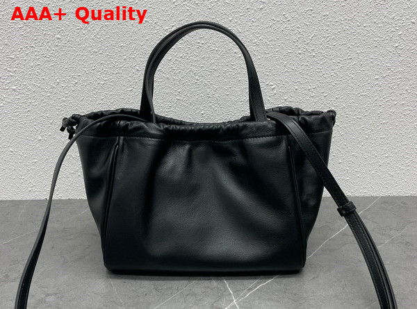 Celine Small Cabas Drawstring Cuir Triomphe in Smooth Calfskin Black Replica