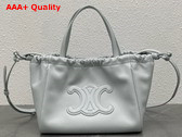 Celine Small Cabas Drawstring Cuir Triomphe in Smooth Calfskin Light Blue Replica