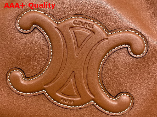 Celine Small Cabas Drawstring Cuir Triomphe in Smooth Calfskin Tan Replica