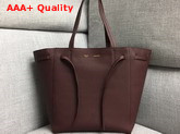 Celine Small Cabas Phantom in Burgundy Soft Grained Calfskin Replica