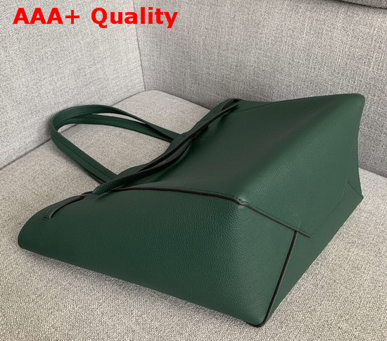 Celine Small Cabas Phantom in Green Soft Grained Calfskin Replica