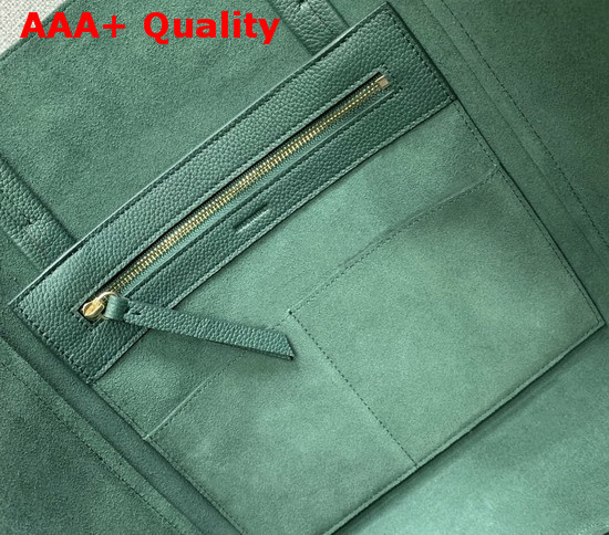 Celine Small Cabas Phantom in Green Soft Grained Calfskin Replica