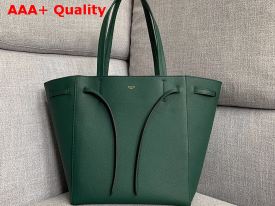 Celine Small Cabas Phantom in Green Soft Grained Calfskin Replica