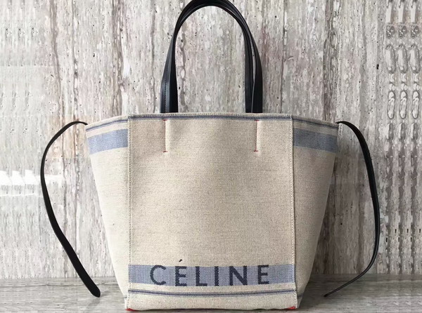 Celine Small Cabas Phantom in Light Blue Celine Canvas For Sale