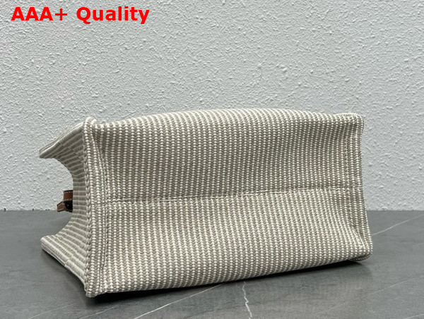 Celine Small Cabas Thais in Striped Textile Beige Replica