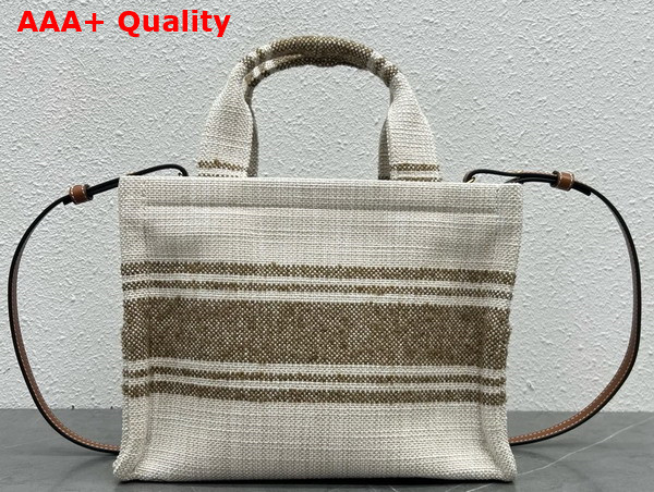 Celine Small Cabas Thais in Striped Textile with Celine Jacquard Replica